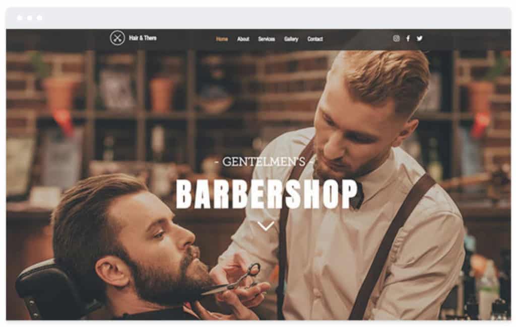 Wix barbershop website design template