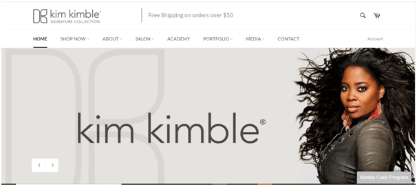 Kimble hair studio website example