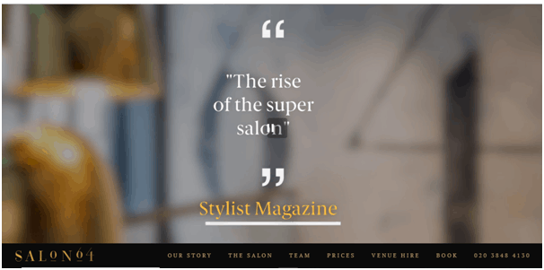 Salon 64 Website example