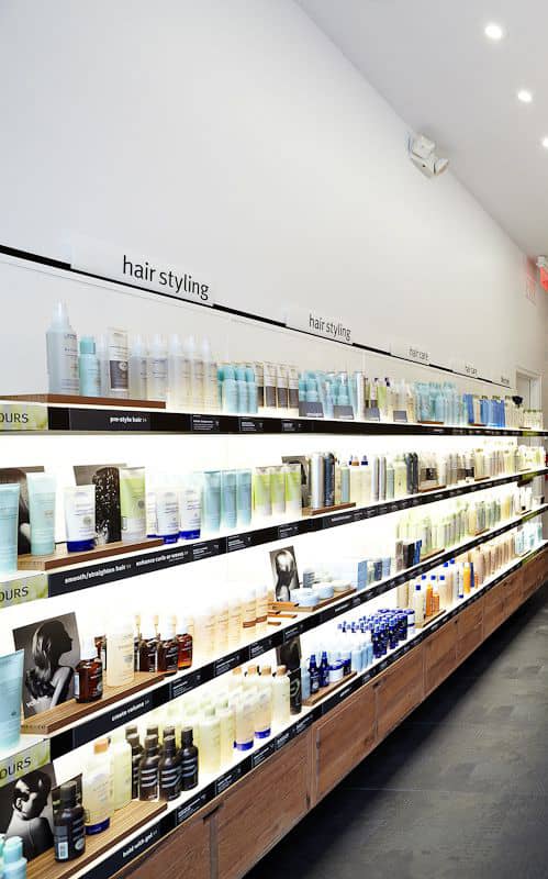 Beauty salon retail shelf