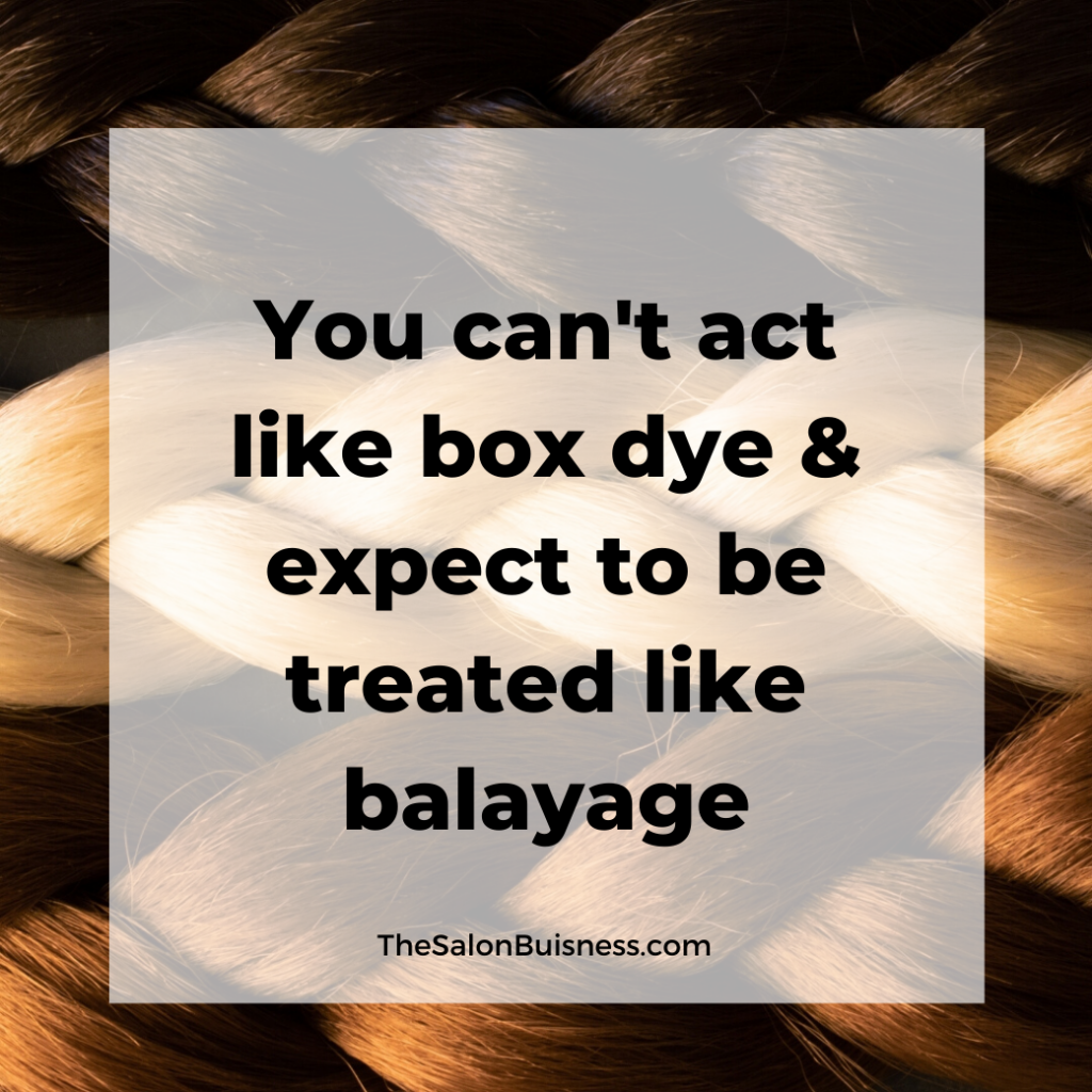 Funny hairstylist quote about box dye
