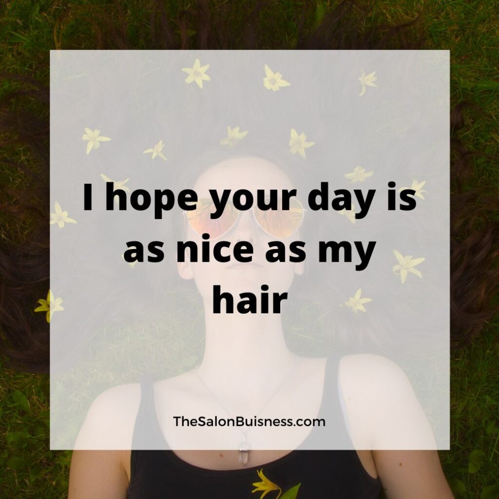 Funny hair quote - hippie brunette laying down flowers in hair