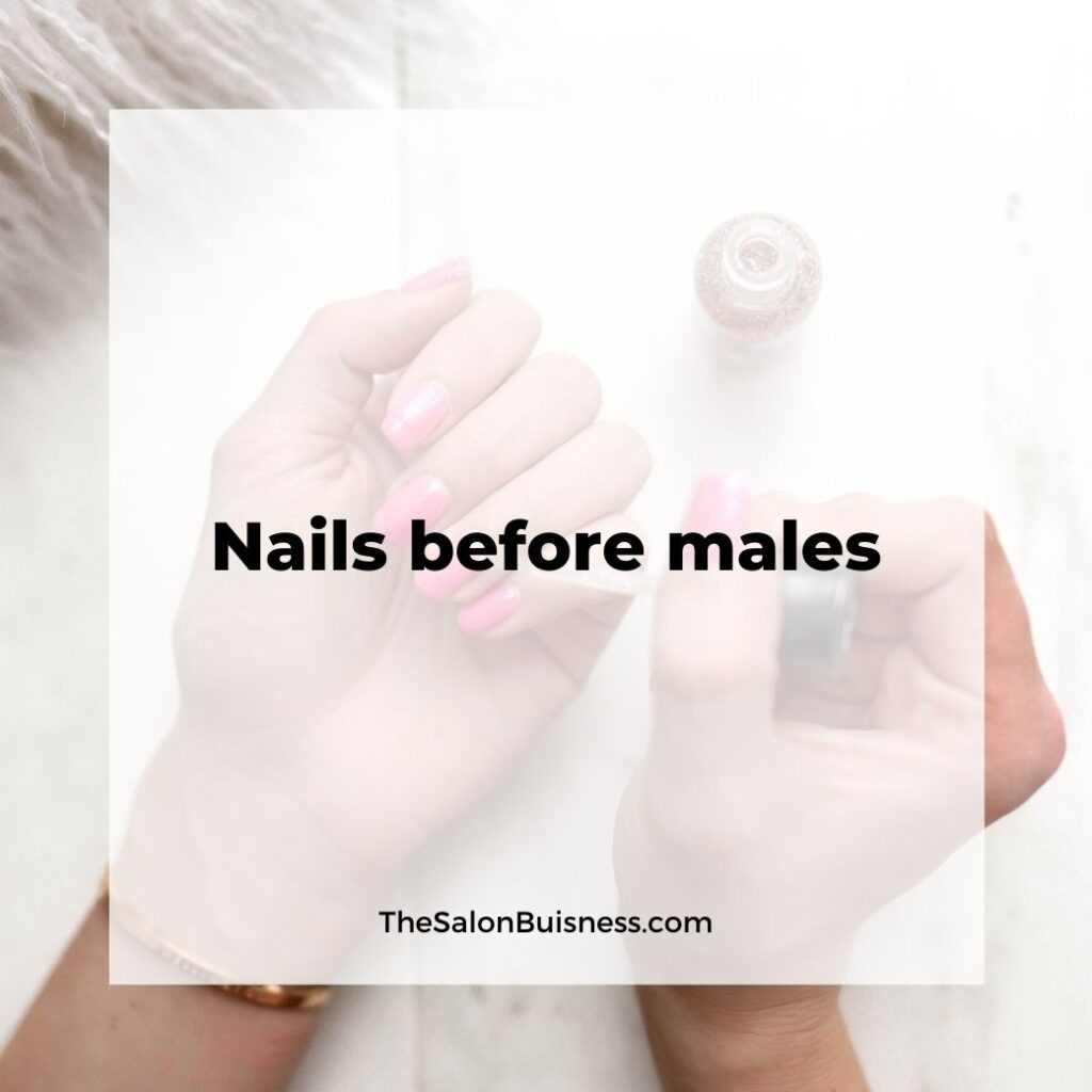 Funny nail quote - nails before males - woman with pink nails