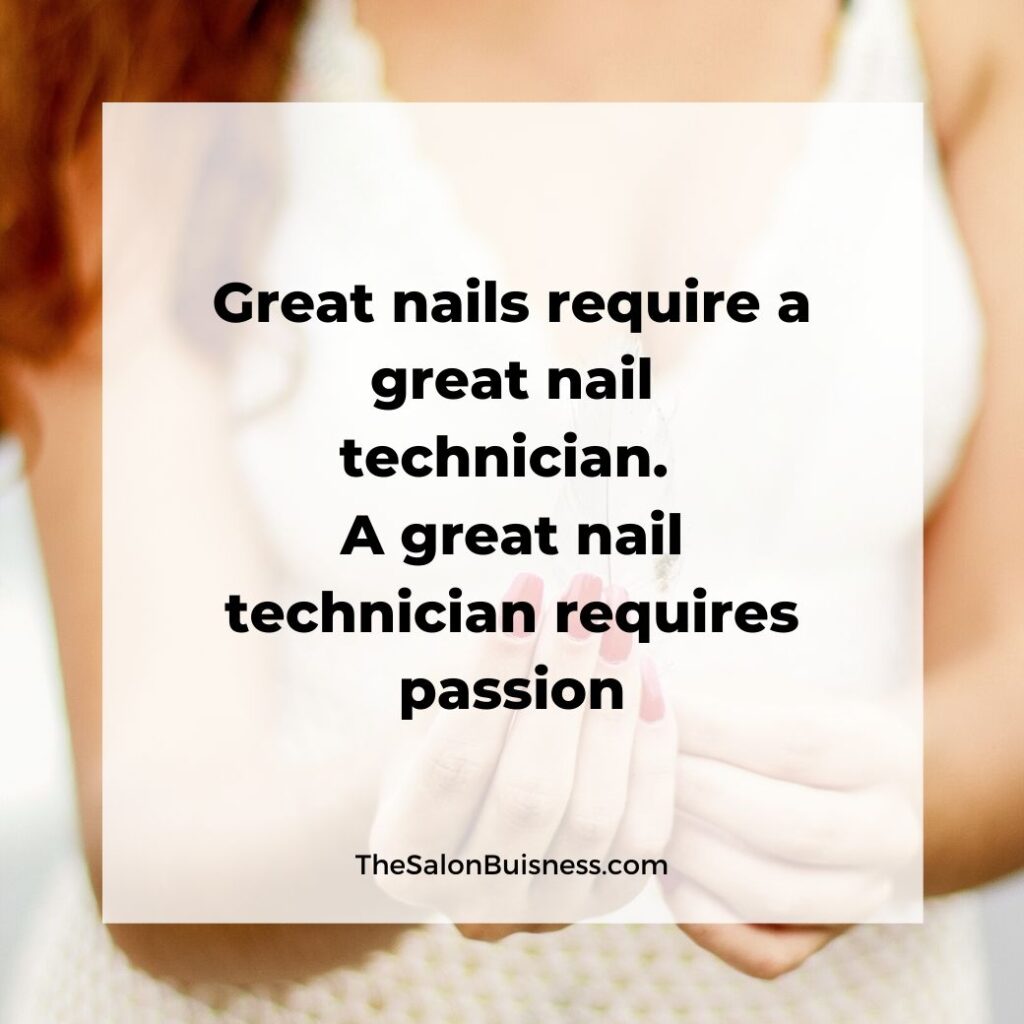 Great nail quotes -great nail technician quotes - woman with red nails