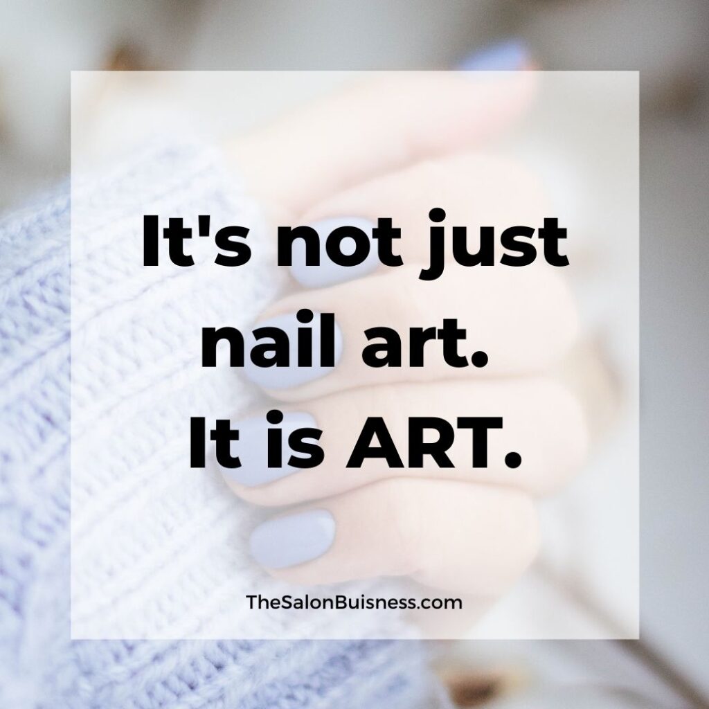 Nail art quote