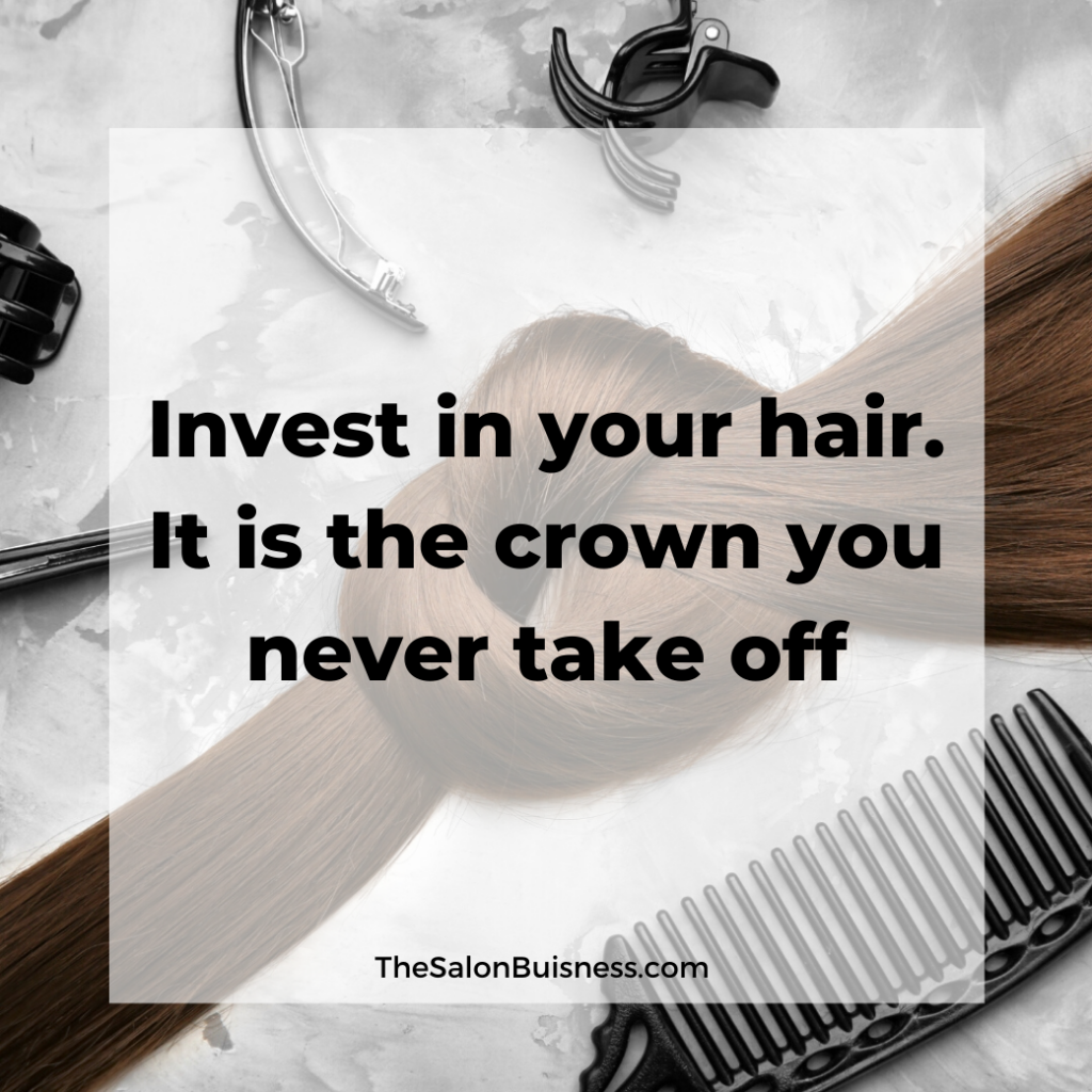 Brown hair in knot - quote about good hair. 