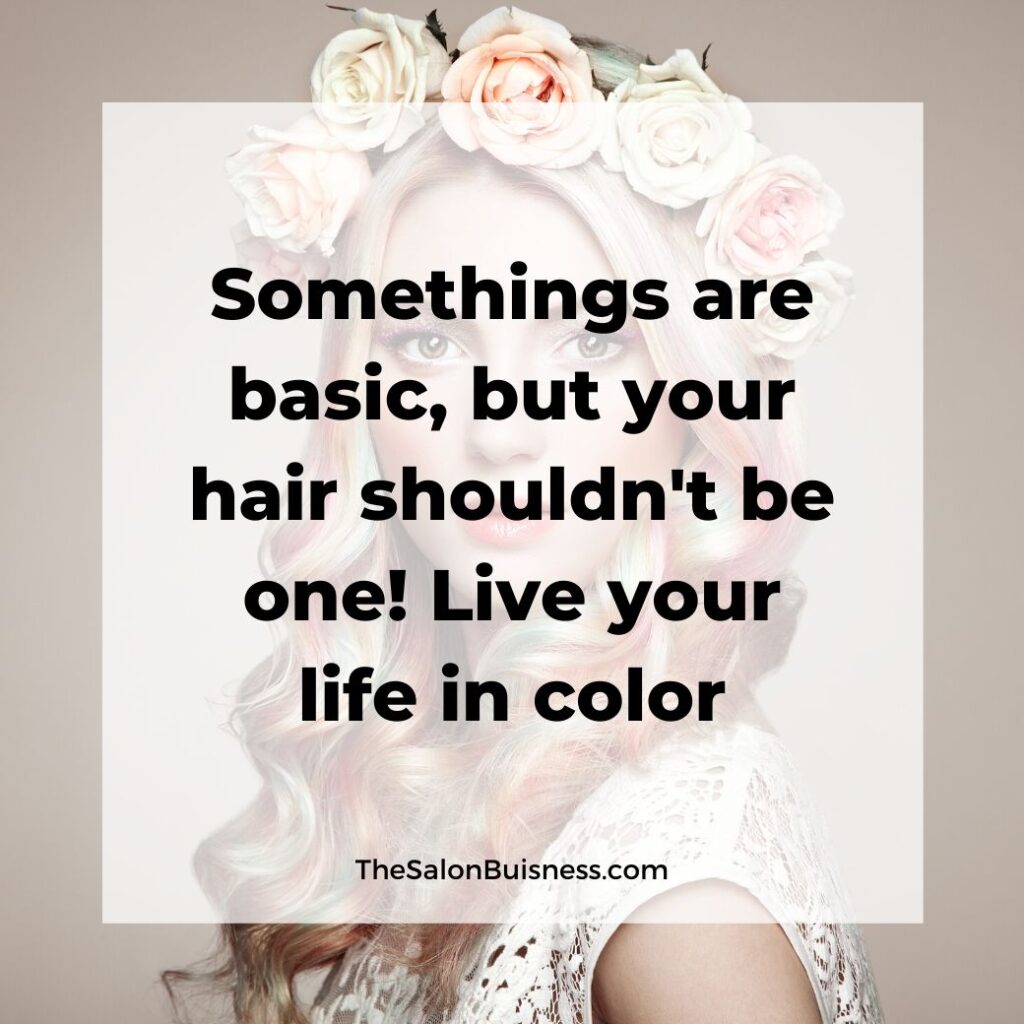 Hair color quotes - woman with roses in her hair - blond hair with green, orange, & red streaks 