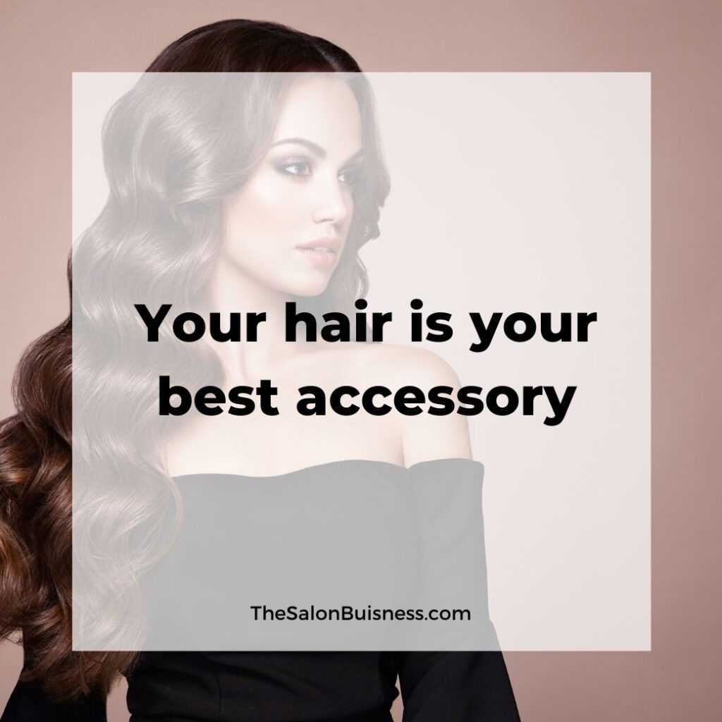 girls hair quotes & saying  -  woman with long wavy brown hair where black low cut long sleeve