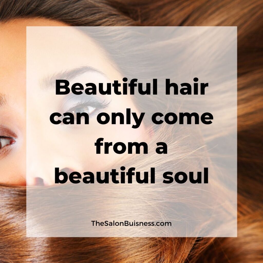  hair compliments quotes   -  woman with brown hair covering mouth - dark eye makeup