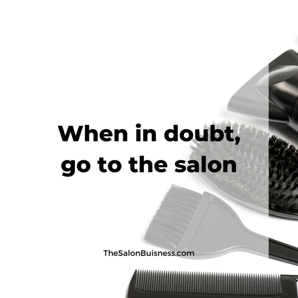 salon quotes   -  picture of salon tools - hair brush, paint brush, comb