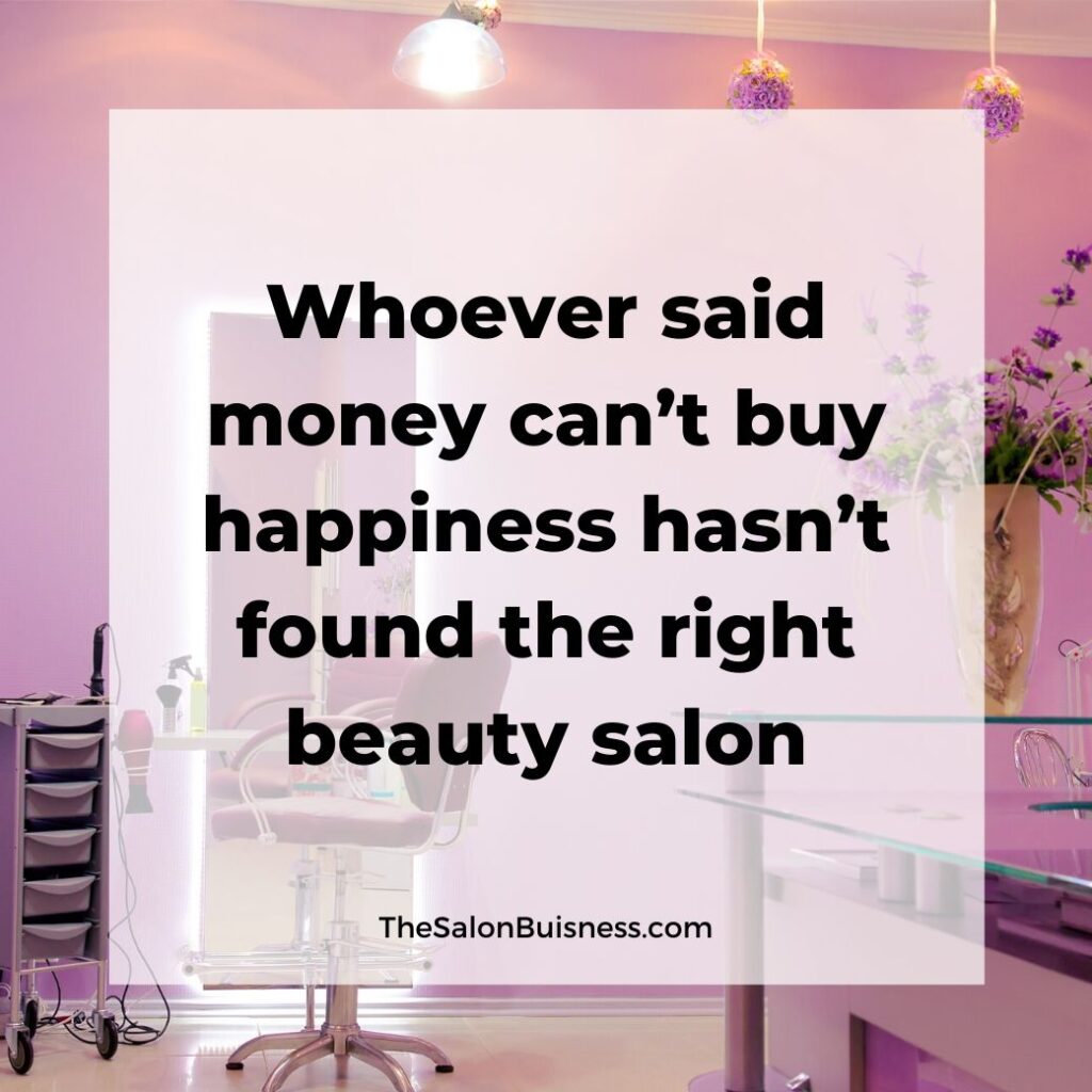 salon quotes   -  pink themed empty salon with flowers 