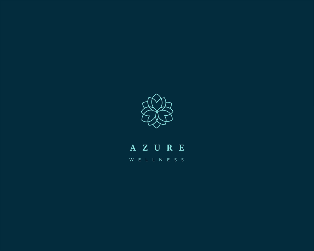 azure wellness spa logo and design