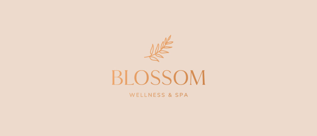 blossom wellness spa branding