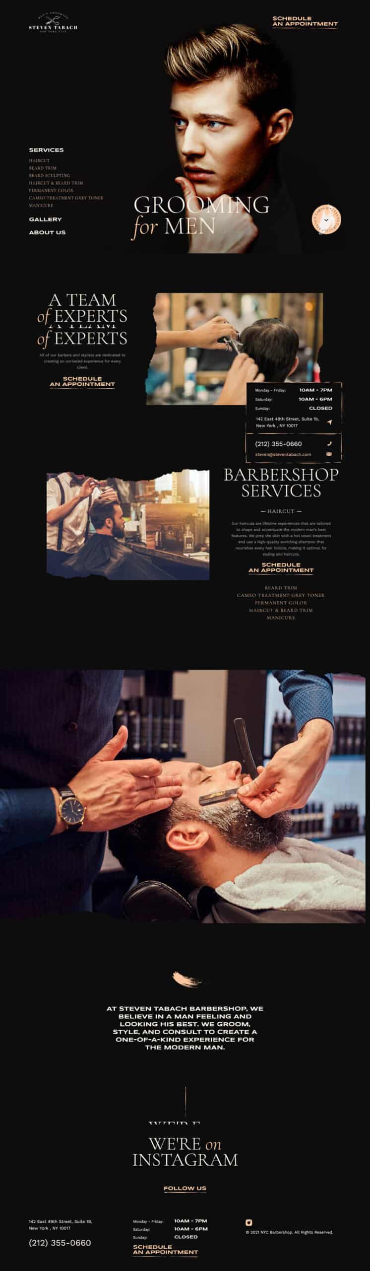 Barbershop Website Design: Abel's on Queen Barbershop