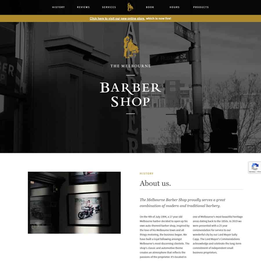 Website: The Melbourne Barber Shop