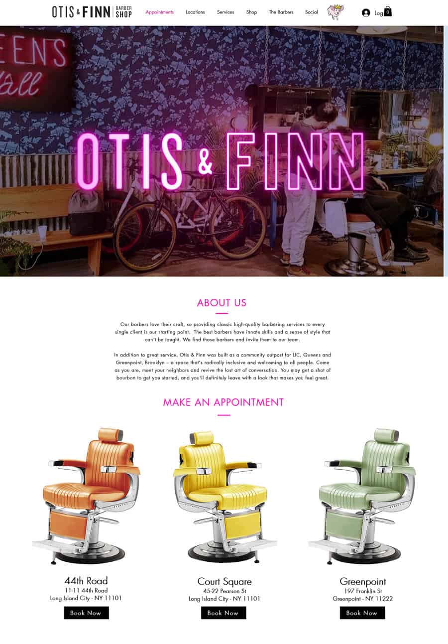 Website: Otis & Finn Barbershop