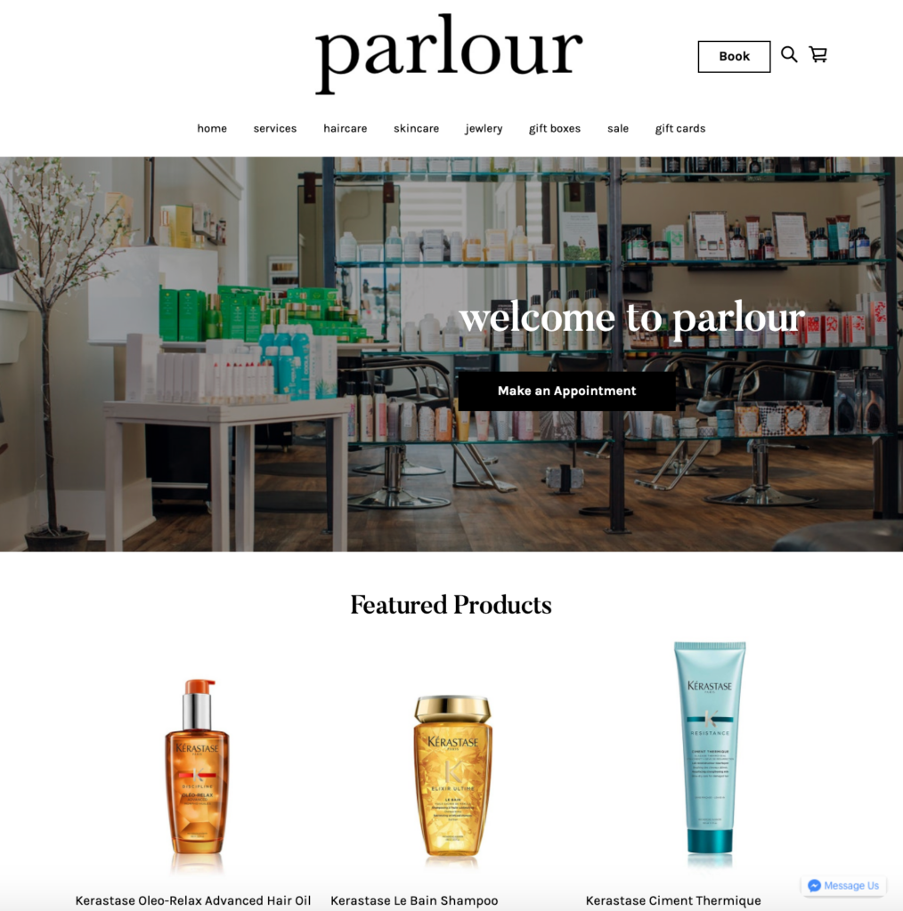 Parlour Square Online Store Example