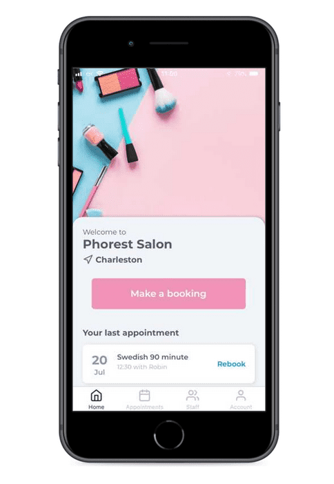 Screenshot Phorest Salon Sotware Booking App