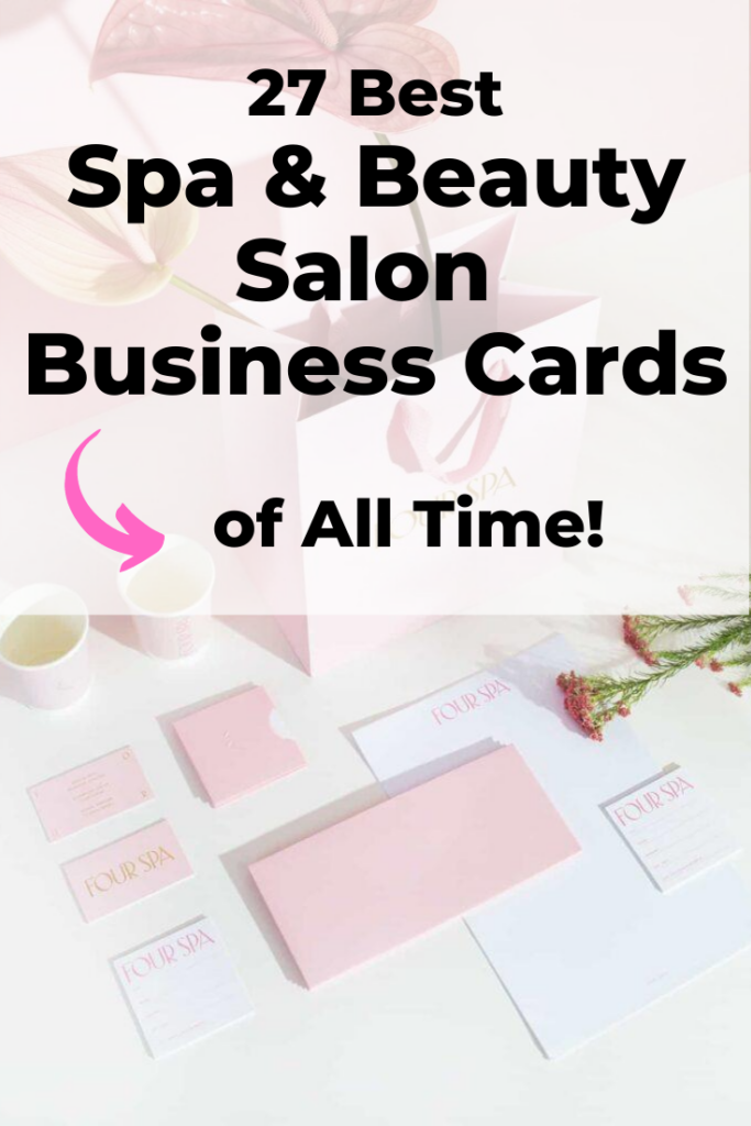 spa and beauty salon business cards