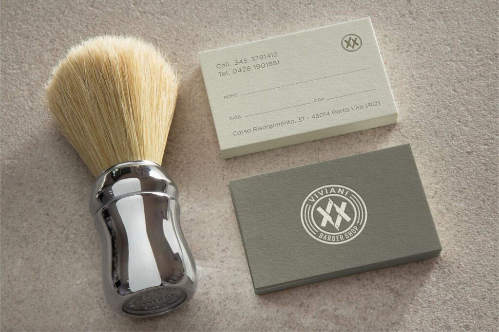 Barbershop business card design idea